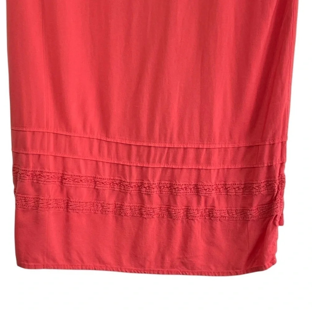 Old Navy Girls Coral Pink Pleated Button Front Dress Size XL 14 Tween